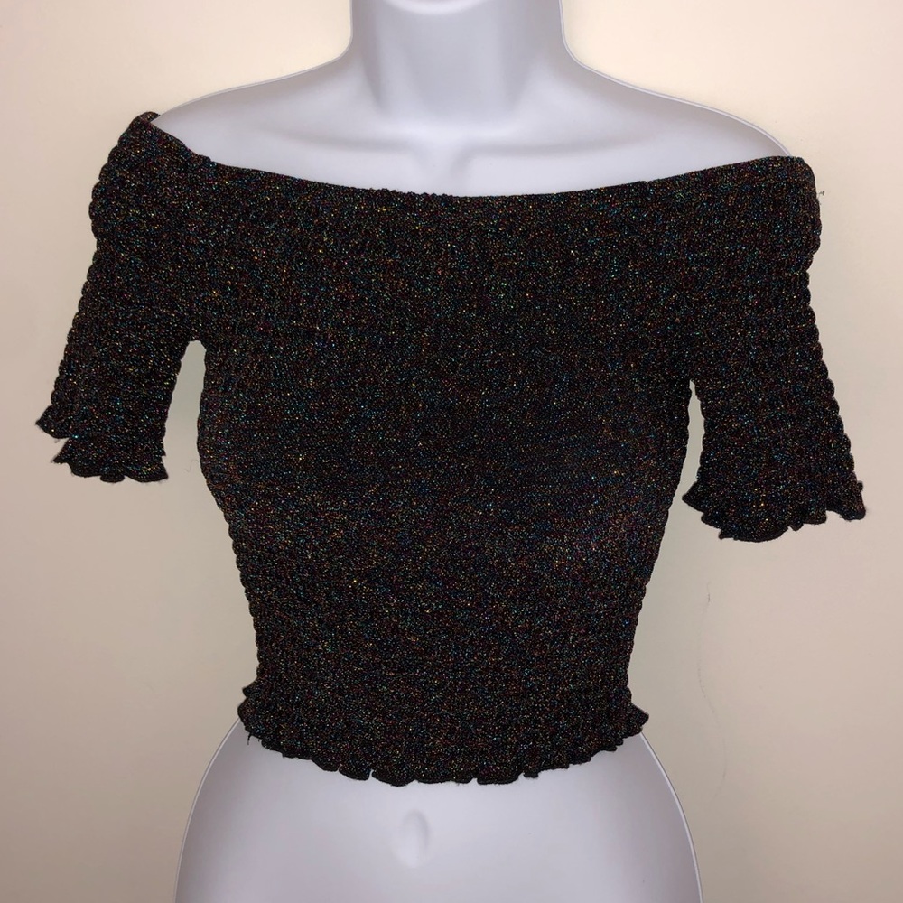 UO- Off the shoulder sparkly top